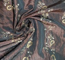 Paisley Floral Prints On Embroidered Taffeta