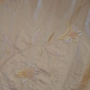 Tan Floral Prints On Embroidered Taffeta ETPS08