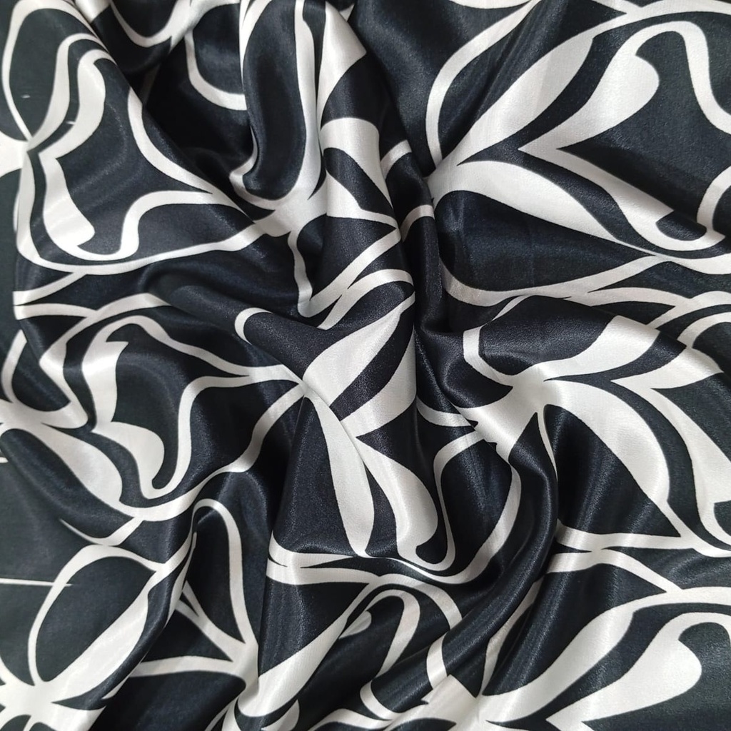 Black Base Art Print On Satin Lycra S24 SLPS03