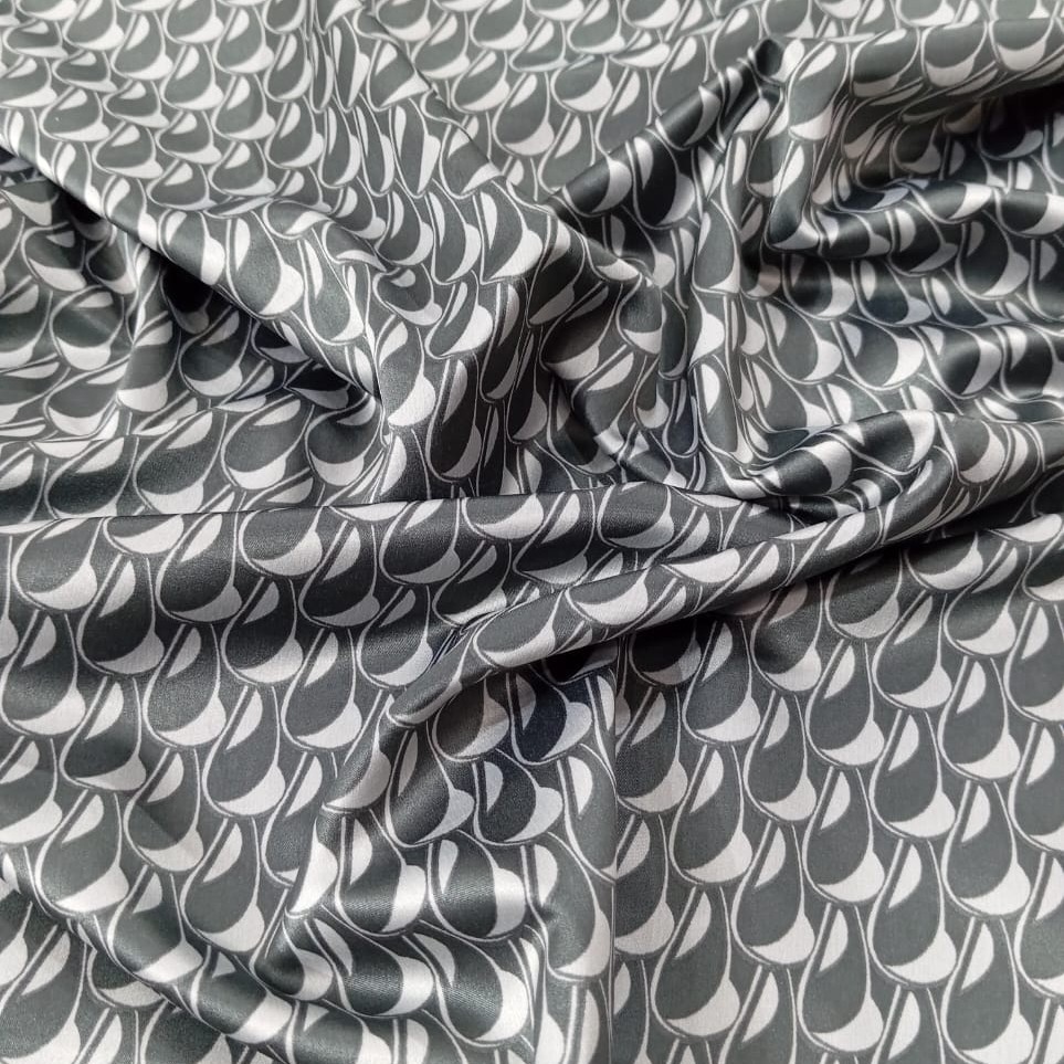Shell Print On Satin Lycra S24 SLPS05
