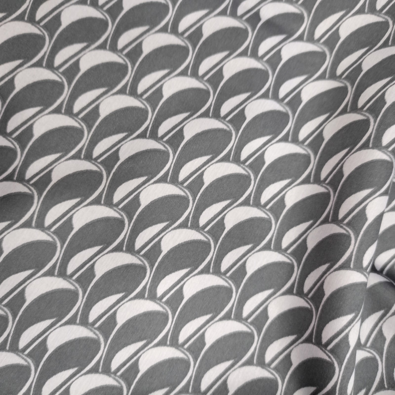 Shell Print On Satin Lycra S24 SLPS05