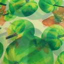 Pumpkin Print On Flat Chiffon FCPS136