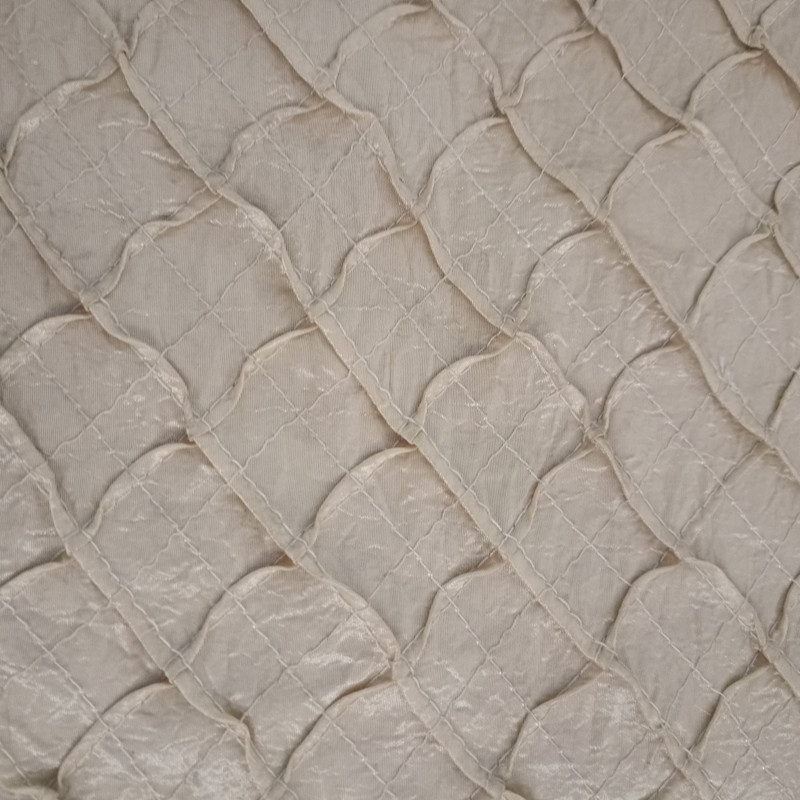 Creamy Pin-Tuck Prints On Embroidered Taffeta ETPS11