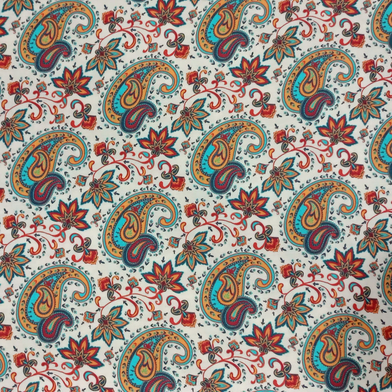 Royal Paisley Print On Parsi Boski S24 PBPS20