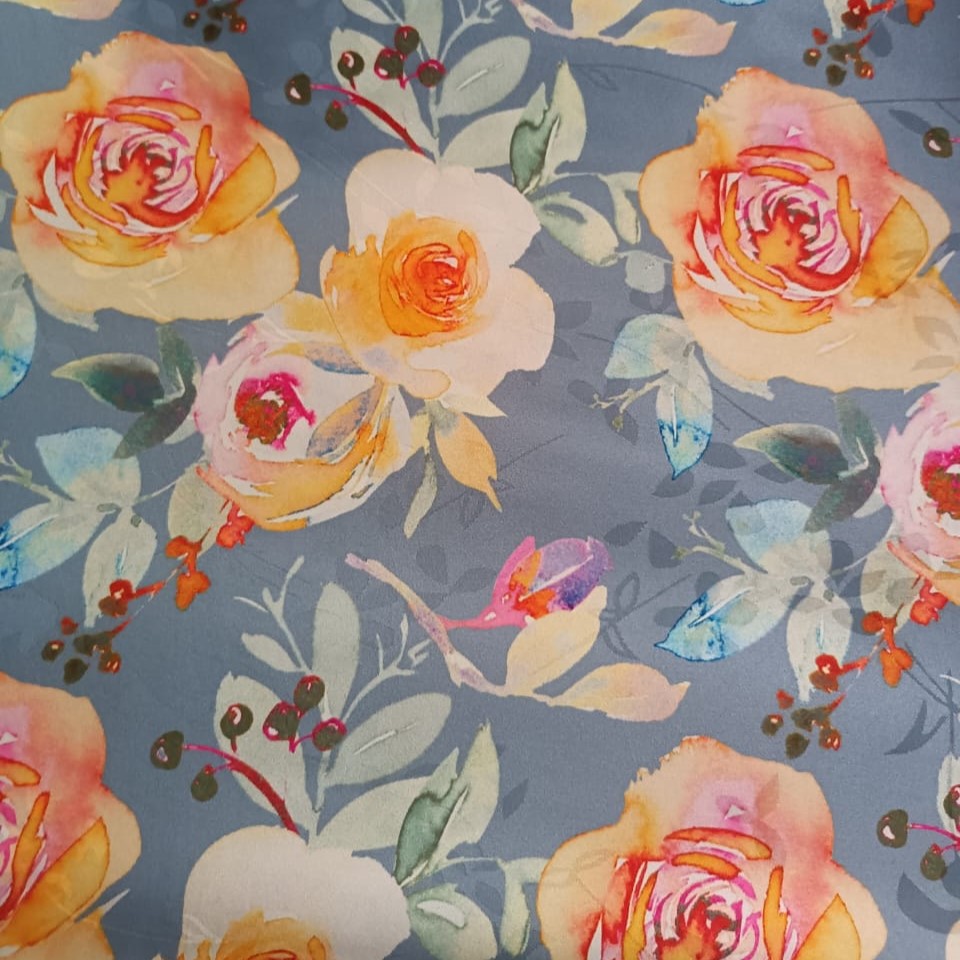 Orange Rose Japanese Jacquard Print (SS24N-JJ03)