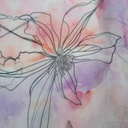 Sea Flower Print On Organza SS22A-ORPA59