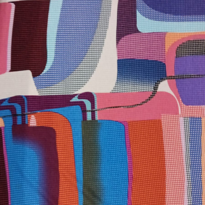 Colour Paper Art Print On Viscose Knitted S24 VKPS05