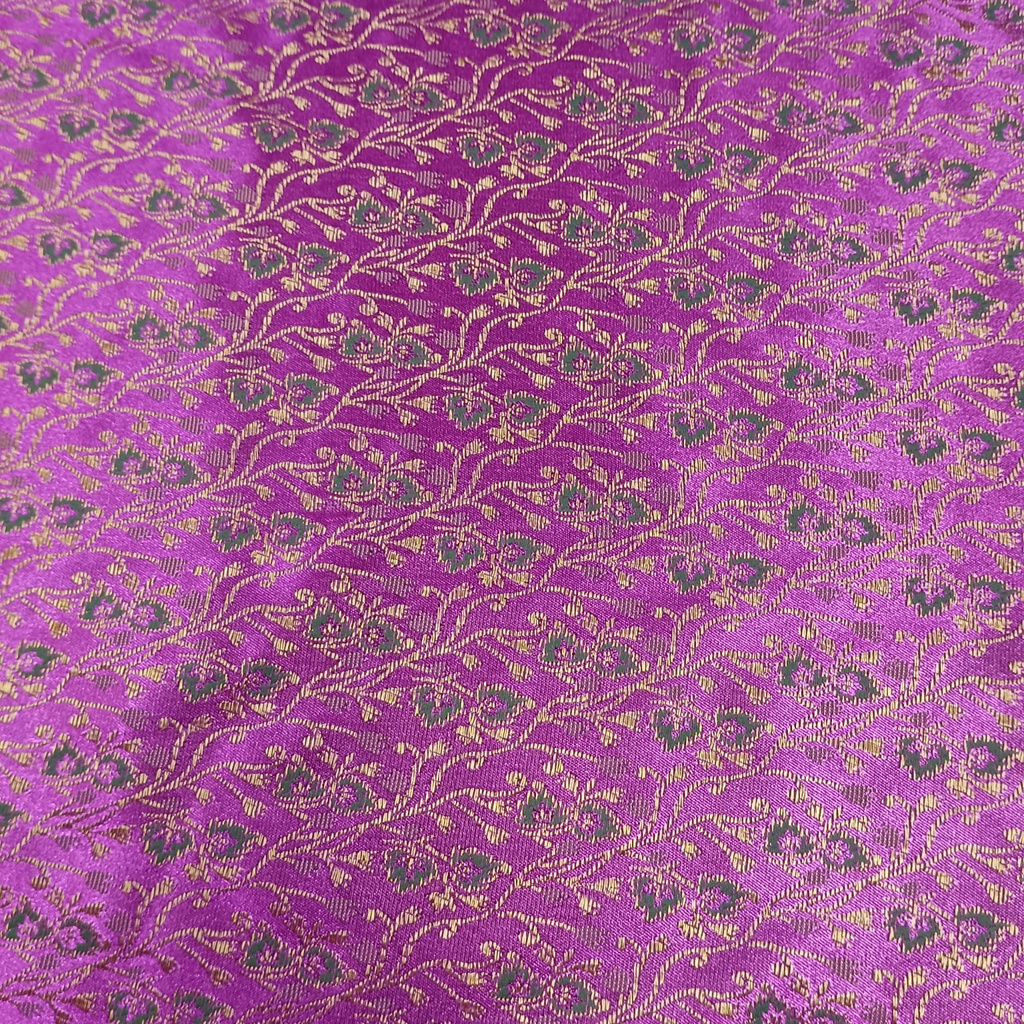 Dark Pink Print On Chinese Jacquard S24 CJPA11