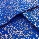 Royal Blue Print On Chinese Jacquard S24 CJPA06