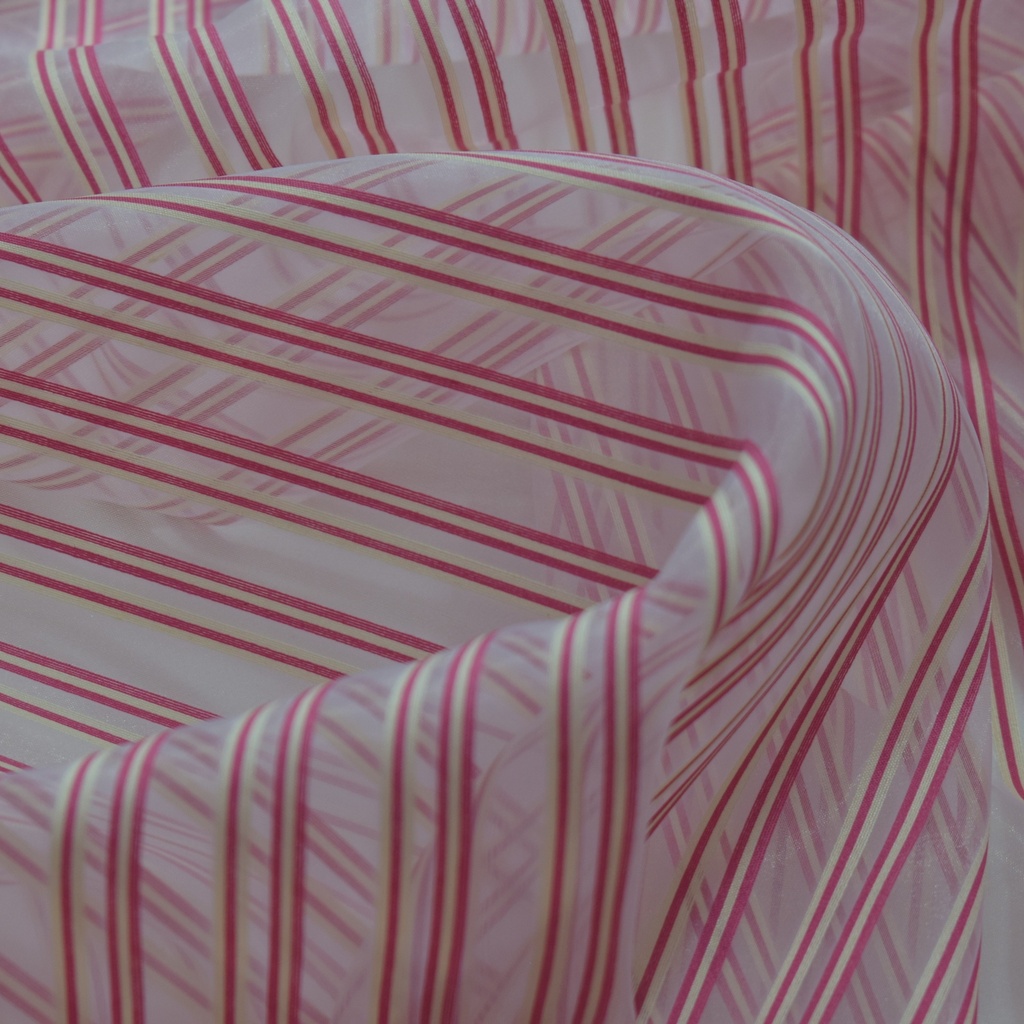 Rainbow Organza Stripes Dyed Fabric