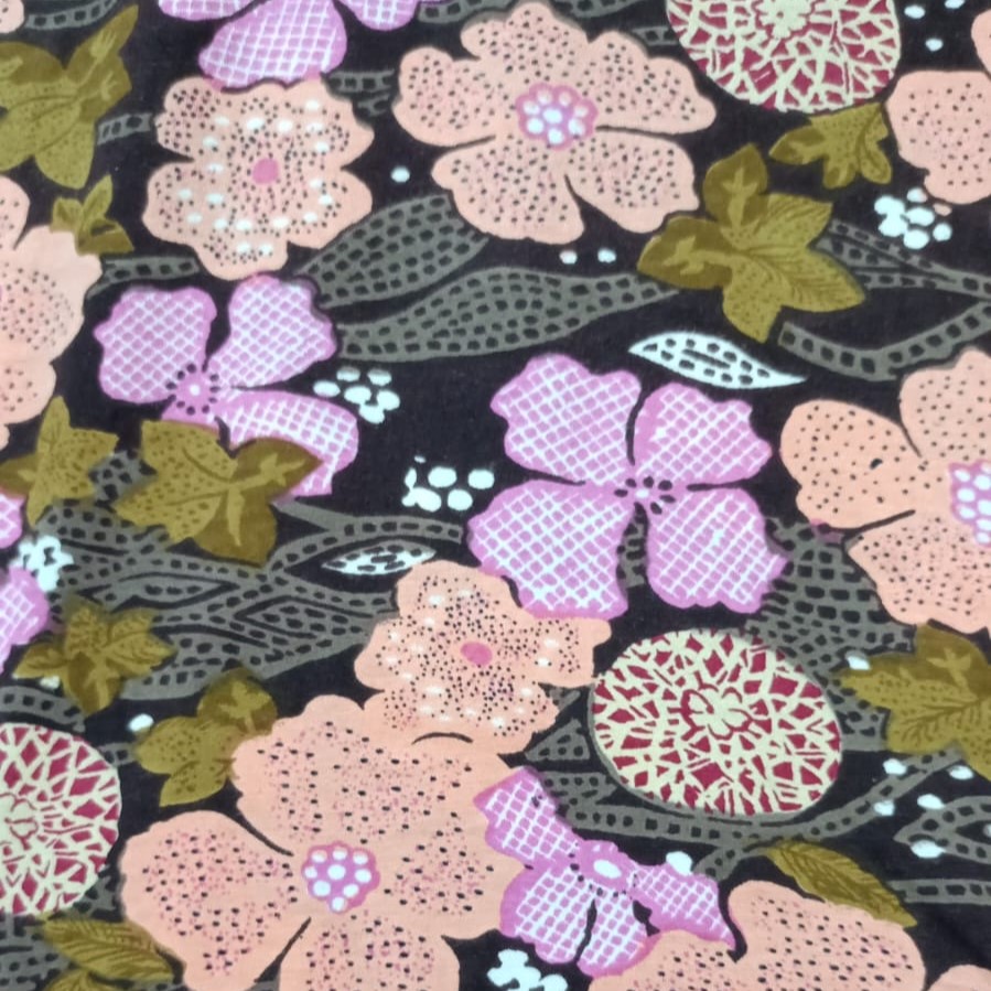 Japense Garden Print On Cotton Knitted CKPS05