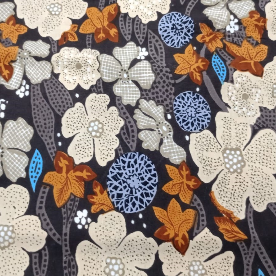 Japense Garden Print On Cotton Knitted CKPS13