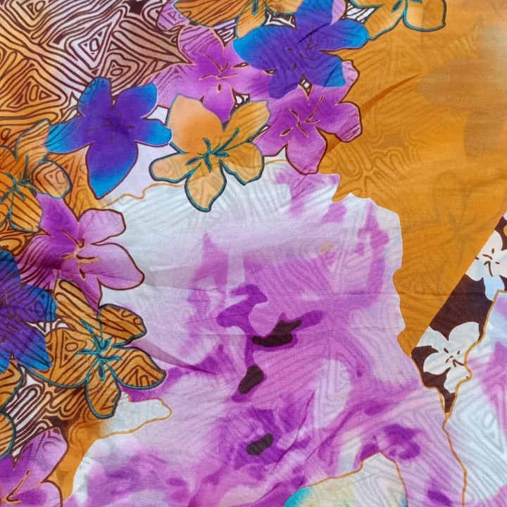 Multicolour Flower Print On Silk Habutai 54 Inch SHPS04