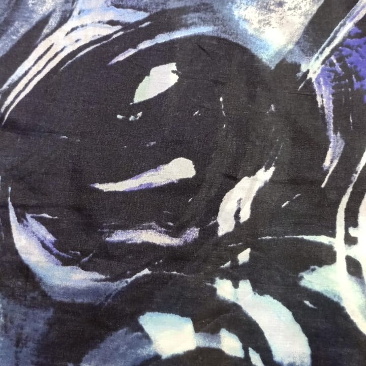 Black Ink Art Print On Silk Habutai 54 Inch SHPS05