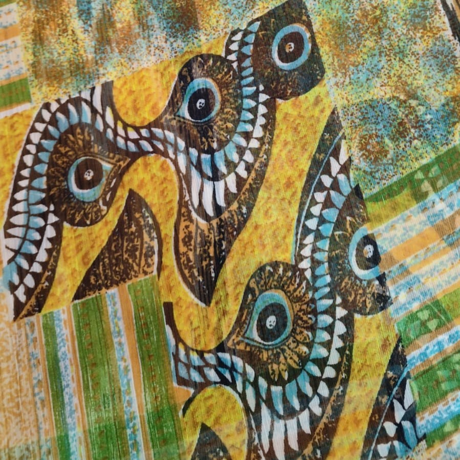 Abstract Print On Poly Chiffon PCPS17