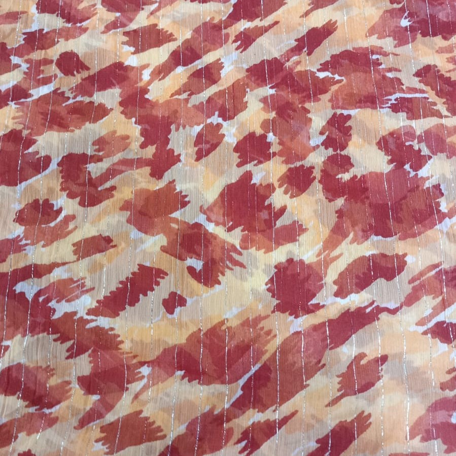 Brush Art Print On Poly Chiffon PCPS41