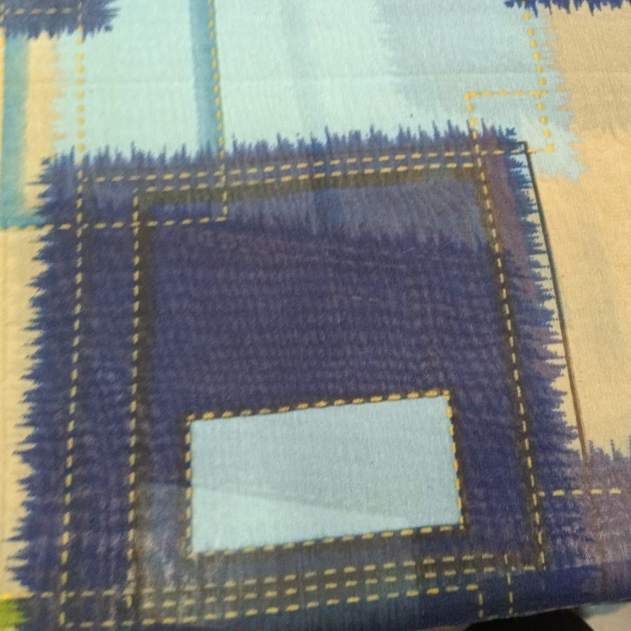 Abstract Box Print On Poly Chiffon PCPS48