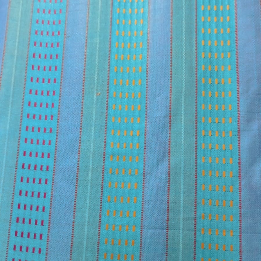Matka Silk Cotton Stripes Dyed Fabric MSCS02