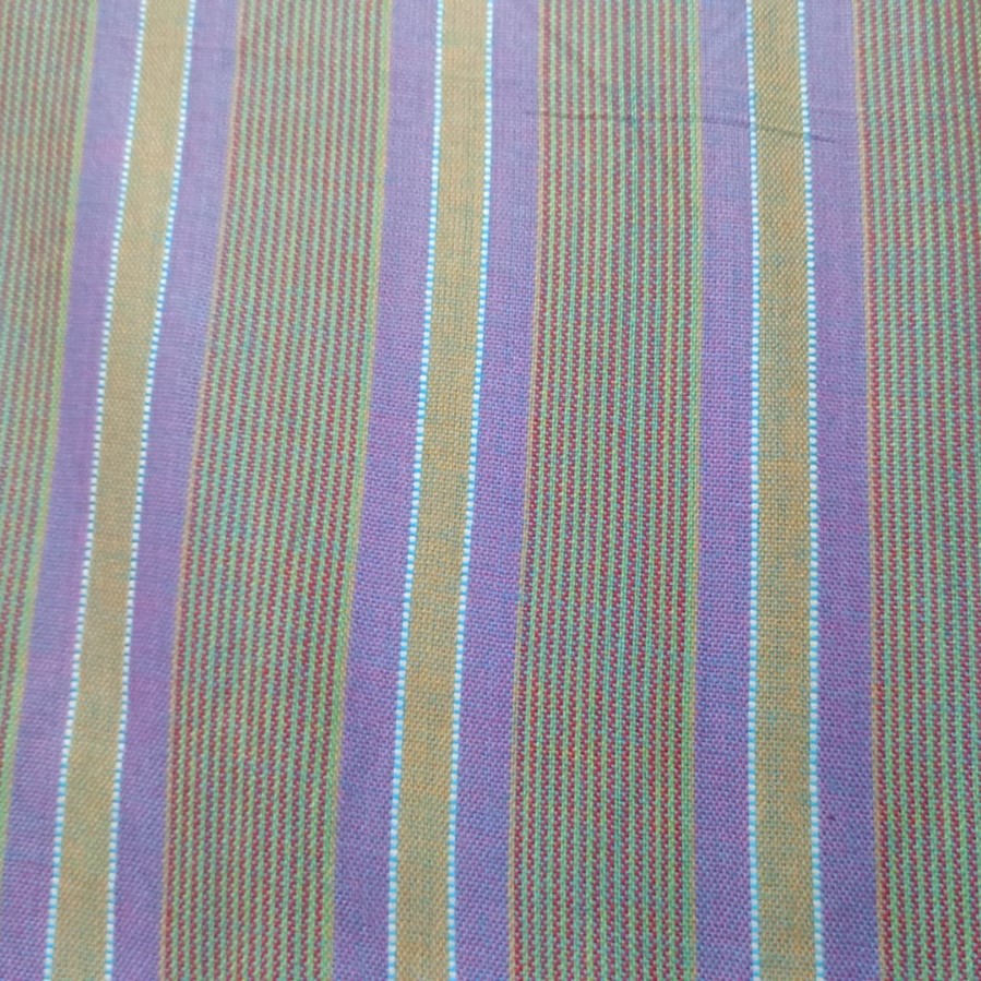 Matka Silk Cotton Stripes Dyed Fabric MSCS05