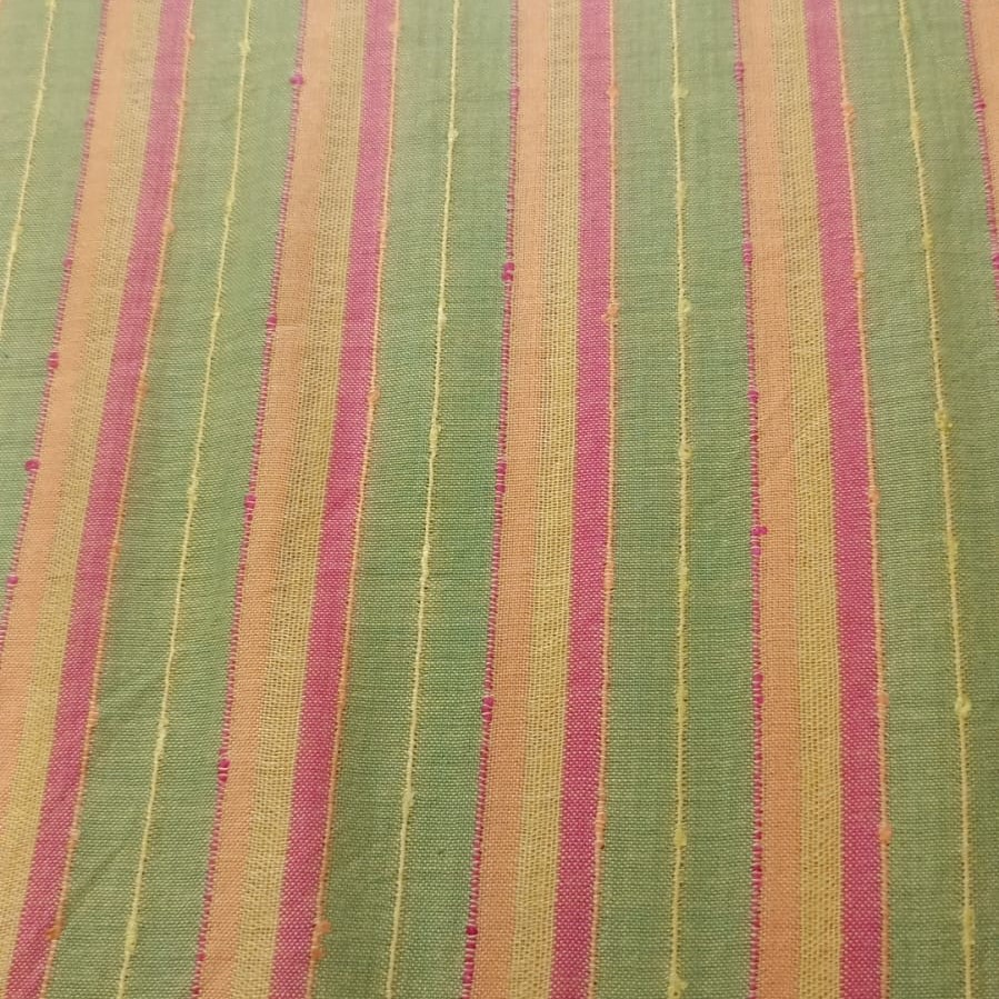 Matka Silk Cotton Stripes Dyed Fabric MSCS07