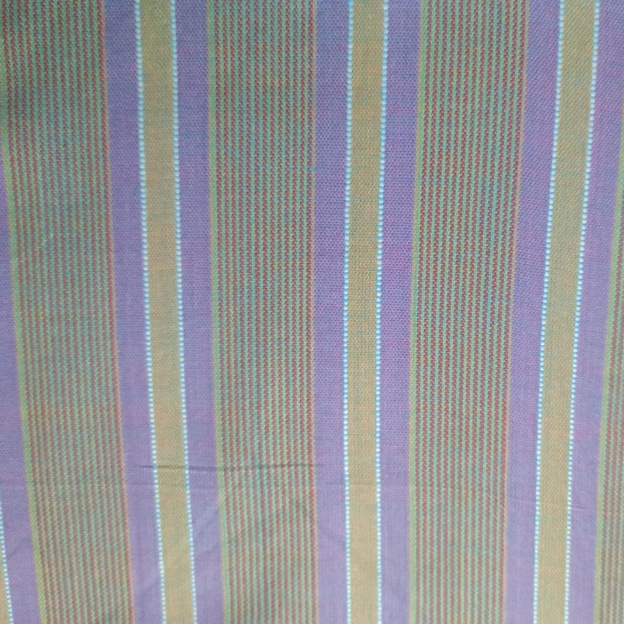 Matka Silk Cotton Stripes Dyed Fabric MSCS13