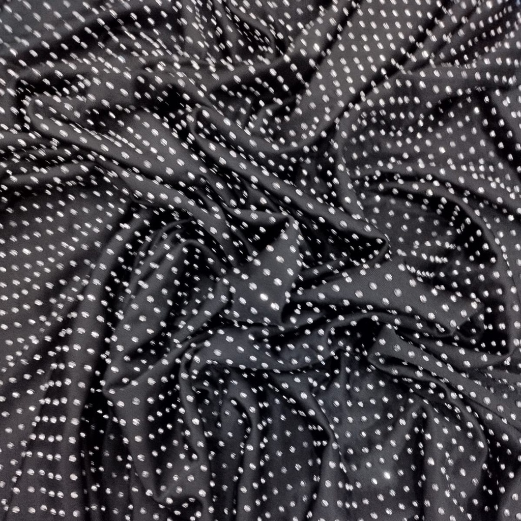 Black Silver Rhinestone Fabric