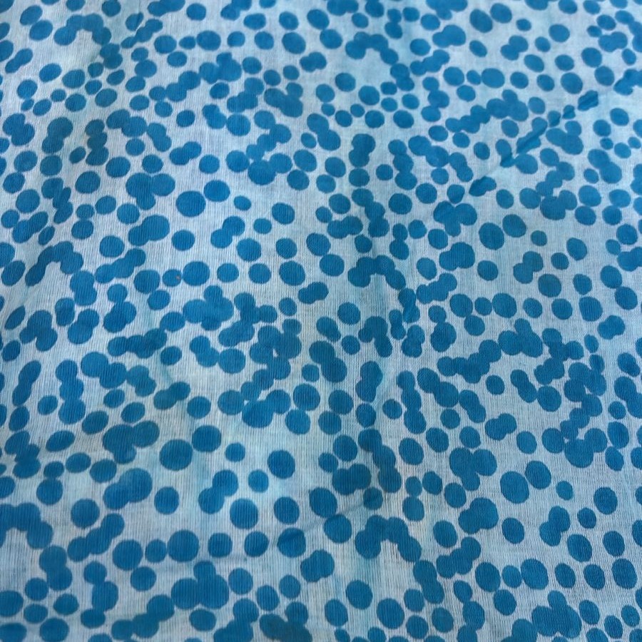 Cambric Cotton Polka Print Dyed Fabric (SS24)  CCDS05