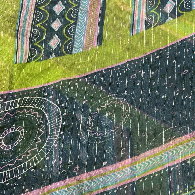 Lurex Poly Chiffon Print Fabric (SS24)  SFDS22