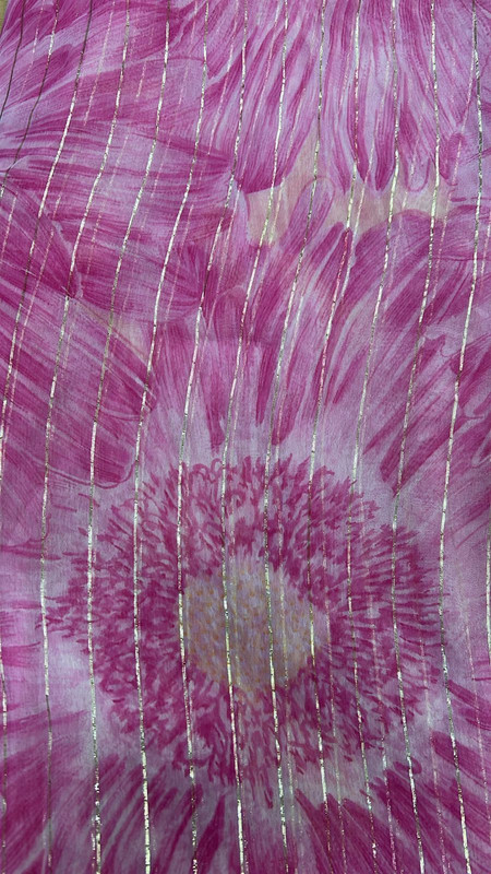 Chiffon Lurex Print Fabric (SS25) SFDS105