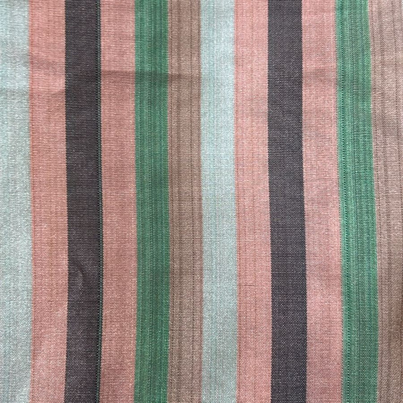 Stripe Print On Poly Silk (SS25) SPPS05