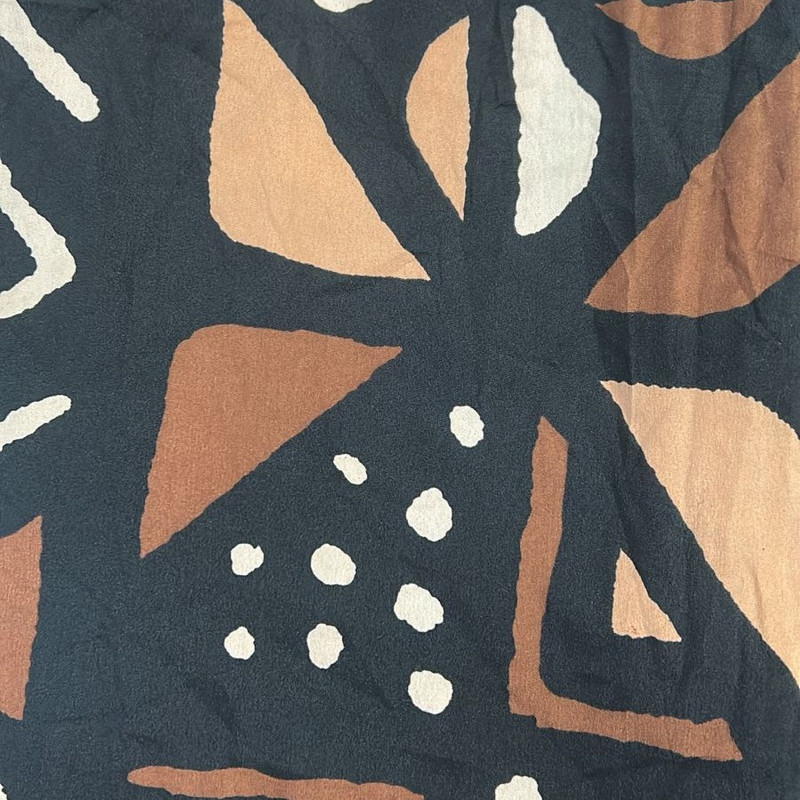 Black Base Print On Poly Crepe (SS25) SFCS47