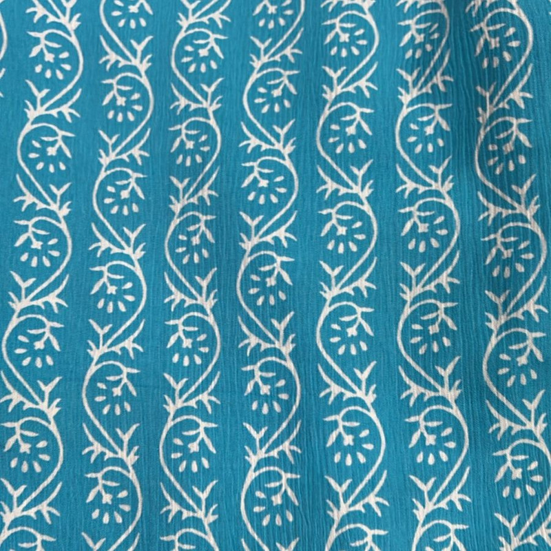 Sky Base Print On Poly Chiffon (SS25) SFCS48