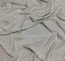 Silver On White Rhinestone Fabric