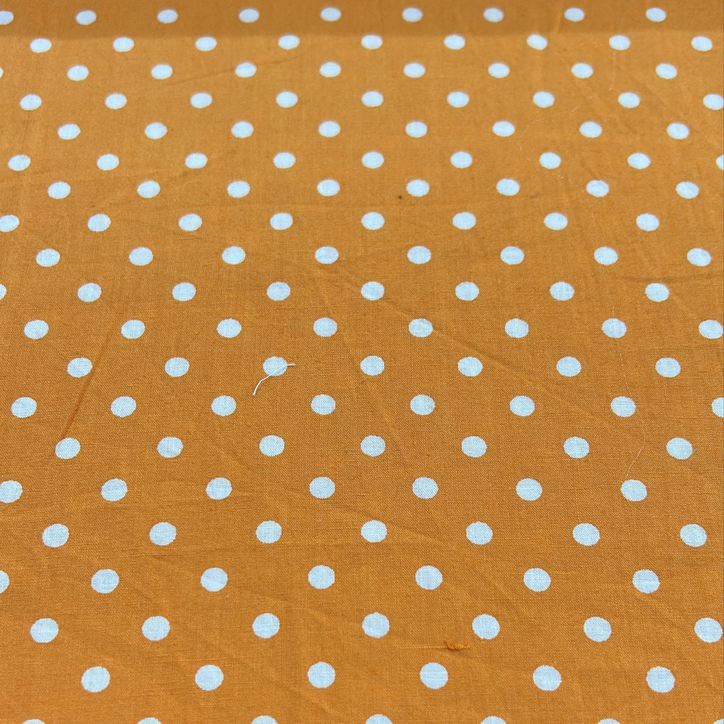 Polka Dot Print On Cotton Fabric