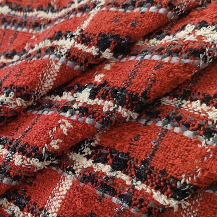 AGT-HNL-55 (Red Grey Checks) Tweed