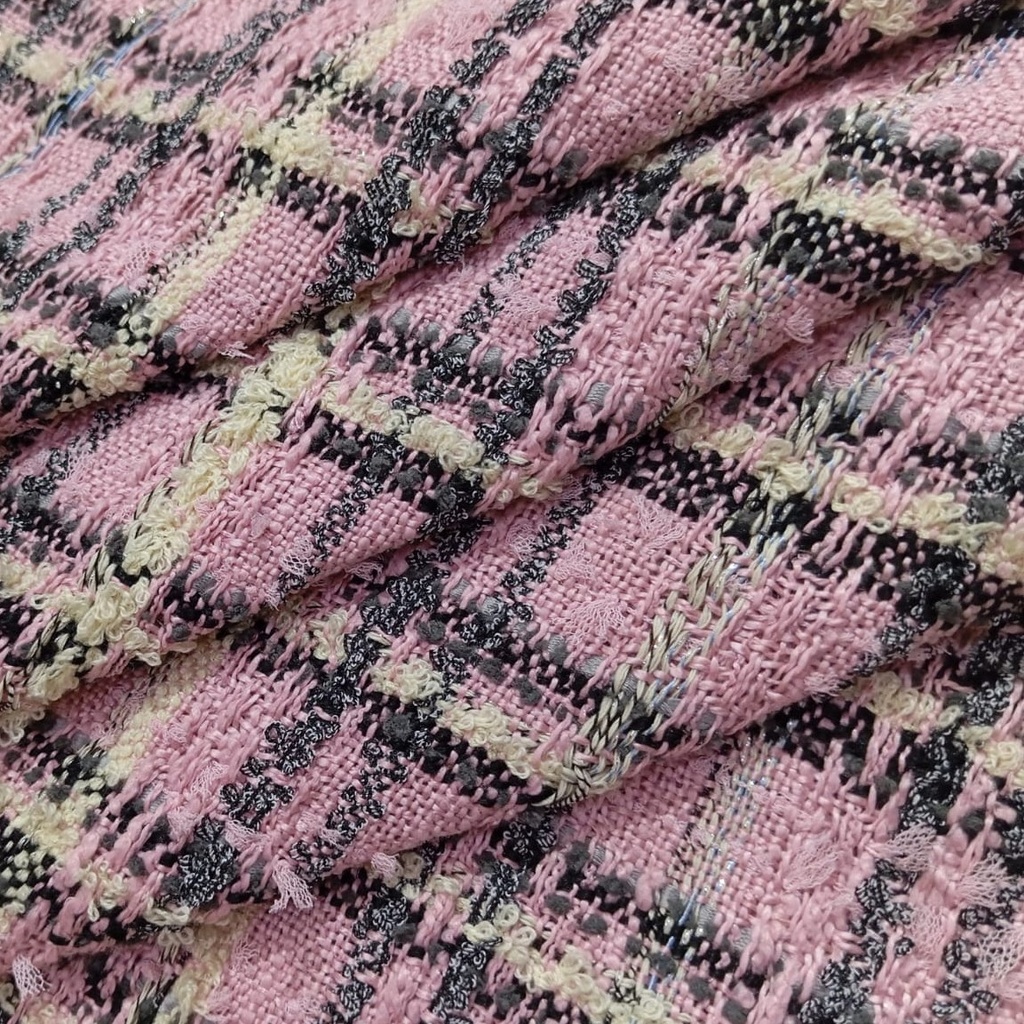 AGT-HNL-56 (Pink Grey Checks) Tweed