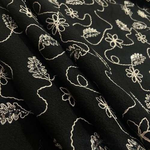 Luxury Tweed (Cutdana Tropical Black)