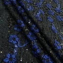 Luxury Tweed (Blue Black Floral)