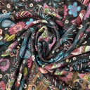 Persian Art Print on Chiffon Lurex Fabric