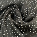 Classic (White) Polka Dots Print On Twill Satin (SS24) TSPS17