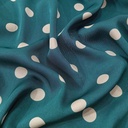 Polka Dots (Green) Print On Twill Satin (SS24) TSPS10
