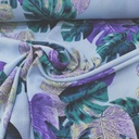 Tropical Vibes (Purple) Print On Snake Crepe S23 SCPS19
