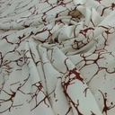 Maroon And White Marble Print On Snake Crepe S23-SCPS14