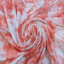 The Marble Effect (Peach) Print On Mango Crepe Fabric