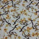 Cherry Blossom (Yellow) Print On Banana Crepe S23-BCPS9
