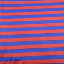 Stripes(Blue & Red) Print On Viscose Knitted  S24 VKPS12