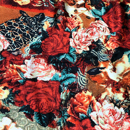 Frida Kahlo Print On Pure Silk Satin