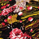 Rustic Garden Print on Pure Silk Satin