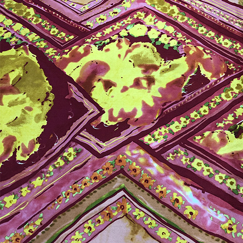 Purple Diamond Art Print on Pure Silk Satin