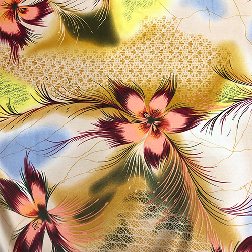Tropical Heaven Print on Pure Silk Satin